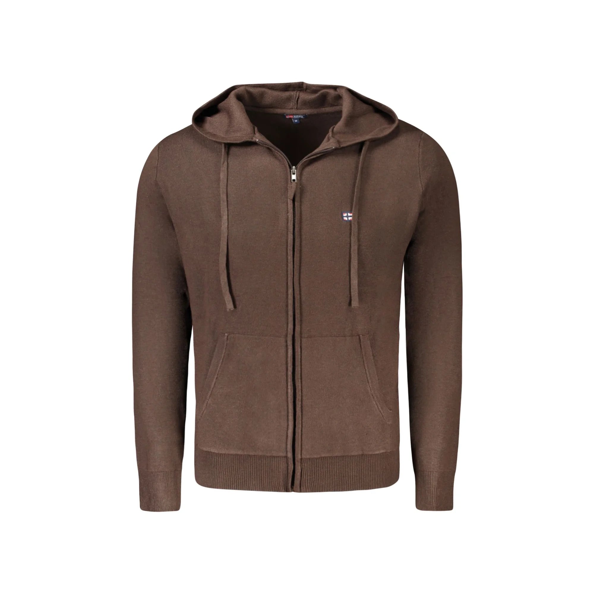 Norway 1963 Cardigan Uomo Marrone con Cappuccio e Zip Maglie - foto prodotto